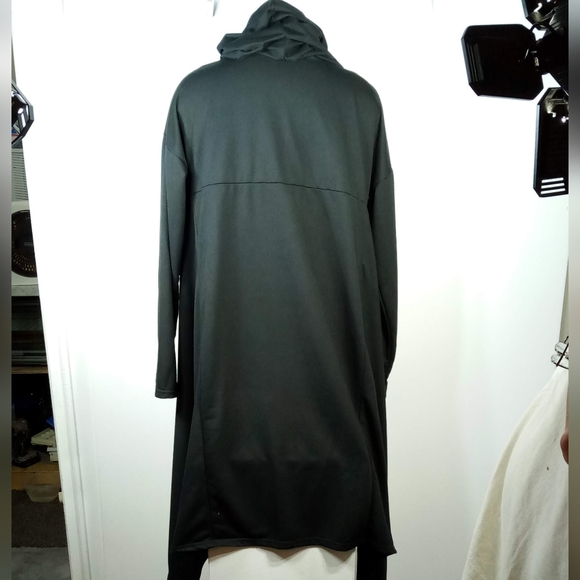 Xuan2xuan3 Solid Black Pullover Pocket Sweatshirt Dress Sz XL - Picture 6 of 9